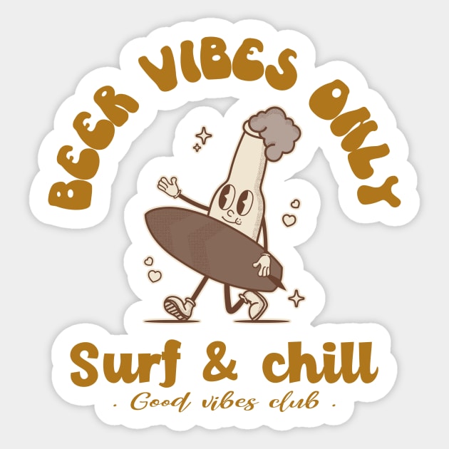 surf and chill Sticker by Graffas